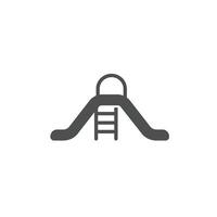 A slide and ladder icon on a white background vector