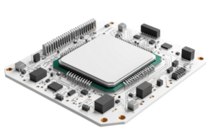 White circuit board with space on the processor design details png