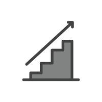 A line icon of stairs going up vector