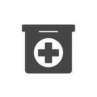 A medical box icon on a white background vector