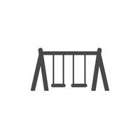A swing set icon on a white background vector