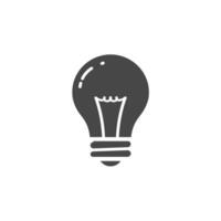 Light bulb icon, simple illustration, flat design, isolated on white background vector