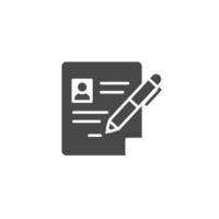 A pen and paper icon on a white background vector