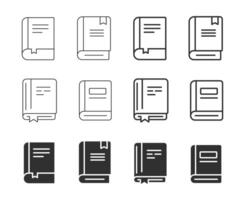 Educational book icons set high, quality ui and graphic design vector