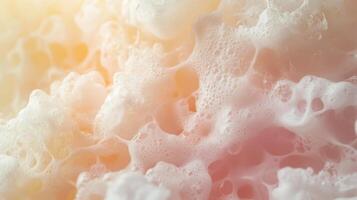 A close up of a soap bubble with bubbles photo