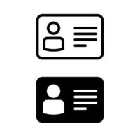 Identity card icon flat design vector
