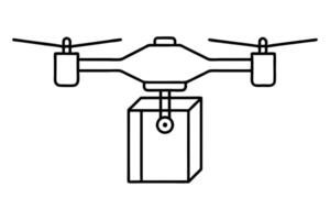 Drone Delivery Service A Futuristic Illustration of Package Transport vector