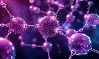 Futuristic molecular structure with glowing particles and abstract scientific design video