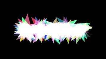 Smart Tittle Frame, Abstract Color Full Triangle For Title, Multi Color Triangle Isolated On Black Background. video
