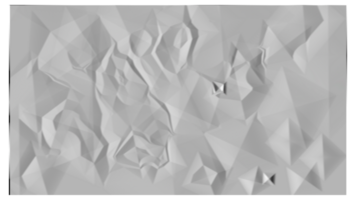 Crumpled White Paper Texture Creating an Abstract Geometric Low Poly 3D Surface with Shadows png
