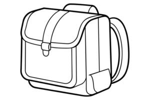 A Simple Line Drawing of a Backpack vector