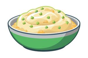 A Delicious Creamy Soup in a Bowl, Perfect for a Restaurant Menu vector