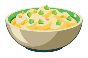 Delicious Creamy Soup in a Bowl, Perfect for a Restaurant Menu vector