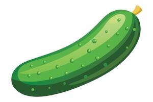 A Fresh, Vibrant Cucumber Illustration for Culinary Use vector