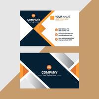 Modern Dual-Toned Business Card Template with Professional Geometric Design vector