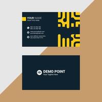 Elegant Dual-Tone Business Card Design with Modern Accents vector