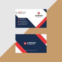 Stylish and Modern Business Card Design with Dynamic Red and Blue Elements vector