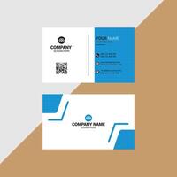 Modern Blue and White Business Card Template Design for Professional Branding vector