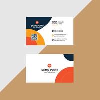 Creative Business Card Design Featuring Bold Colors and Modern QR Code Integration vector