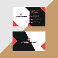 Minimalist Modern Business Card Design with Bold Red Accents vector