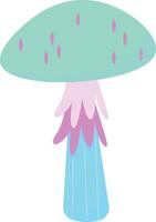 Large Pastel Mushroom with Soft Glow vector
