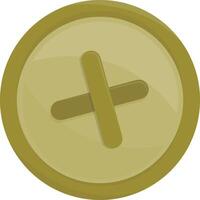 Green Button with Thread vector