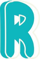 Playful Letter R vector