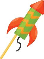 Firework Rocket in Motion vector