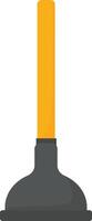 Black Plunger for Clogged Drains vector