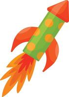 Bright Red Firework Rocket vector