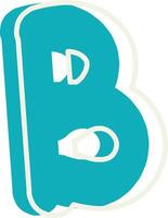 Playful Letter B vector