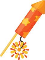 Sparkling Firework Rocket vector