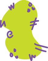 Green and Purple Patterned Shape vector