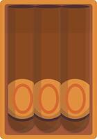 Humidor with Multiple Cigars vector