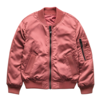 Bomber Jacket Pink with Smooth Finish Isolated on Transparent Background png