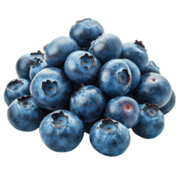 Close Up of Fresh Blueberries with Natural Texture and Subtle Frosty Coating Isolated on Transparent Background png