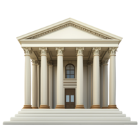A Courthouse isolate on transparent background, png