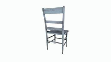 3d rendering of a simple wooden chair with a rustic finish video