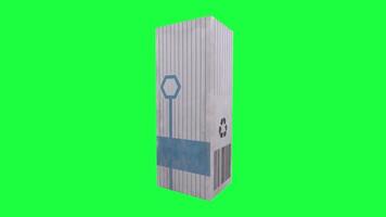 3D rendering of a recycling machine in a vibrant environment video