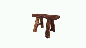 Rustic wooden stool designed with natural textures and clean lines video