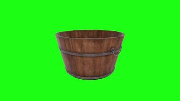 3D rendering of a wooden barrel with a rustic design video
