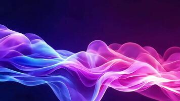 A colorful smoke wave is shown in this image video