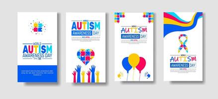 Autism Support and Awareness Banner for Digital Use vector