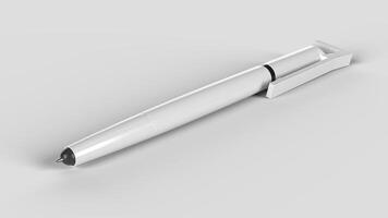 White multifunction pen lying down on the set photo