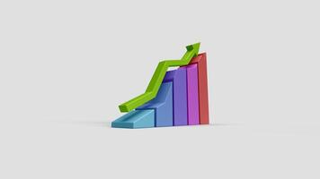 simple colored 3d graphic on backdrop, left view photo
