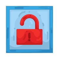 Illustration of Hacked Data vector