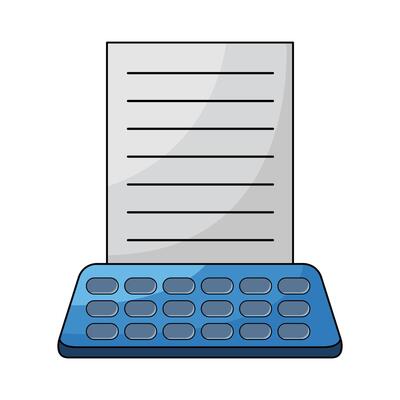 illustration of Writing typewriter