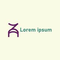 Creative combination of the letters Z and A in a modern logo design template, perfect for branding and identity. vector