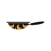 abstract Frying pan icon design vector