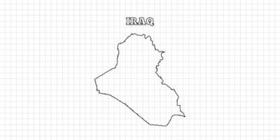 Iraq map travel with outline simple drawing version Illustration vector